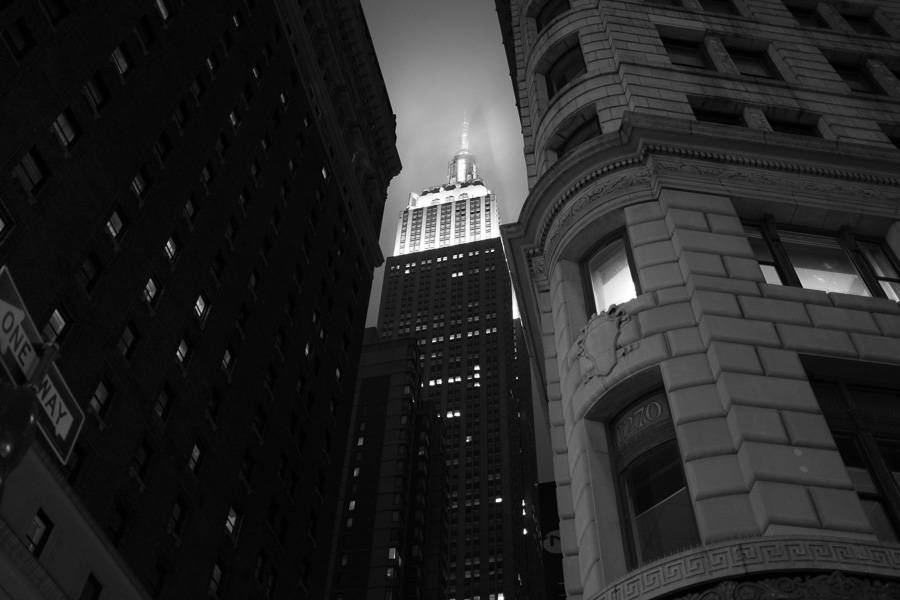 Empire State Building from Herald Square at Night, 2015.