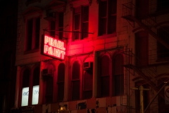 Pearl Paint Sign at Night, SoHo, 2015.