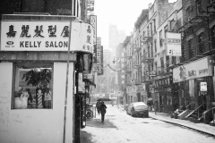 Pell Street in Snowstorm, Chinatown, 2015.