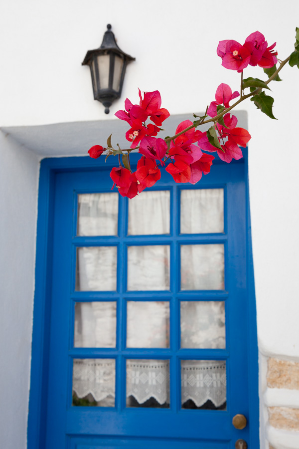 Folegandros Door and Flowers, Greece, 2011.