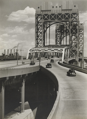 Berenice Abbott: Triborough Bridge; East 125th Street approach. July 1937