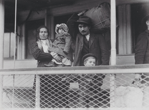 Italian Family on Ferry Boat, Leaving Ellis Island