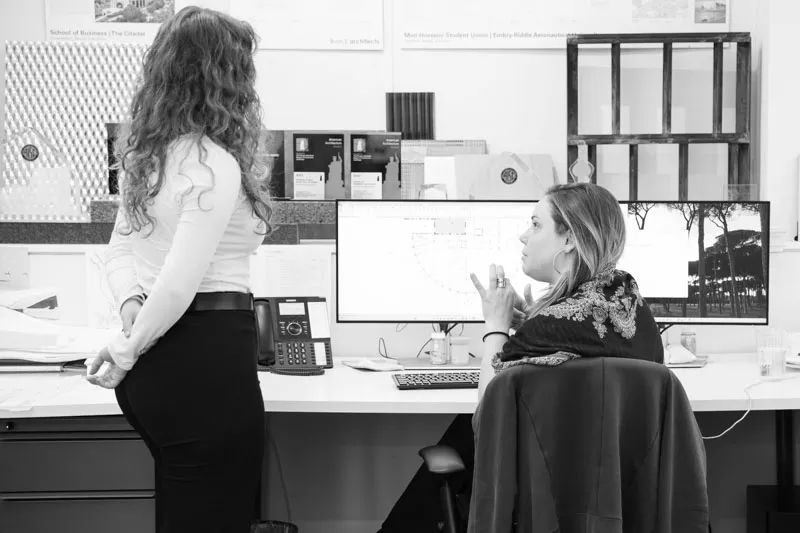 Office candid for PR purposes