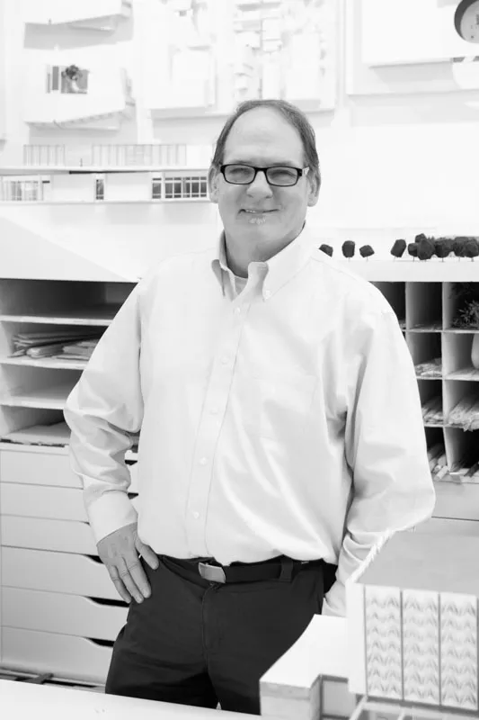 Architecture portrait in office with mobile lighting - downtown nyc