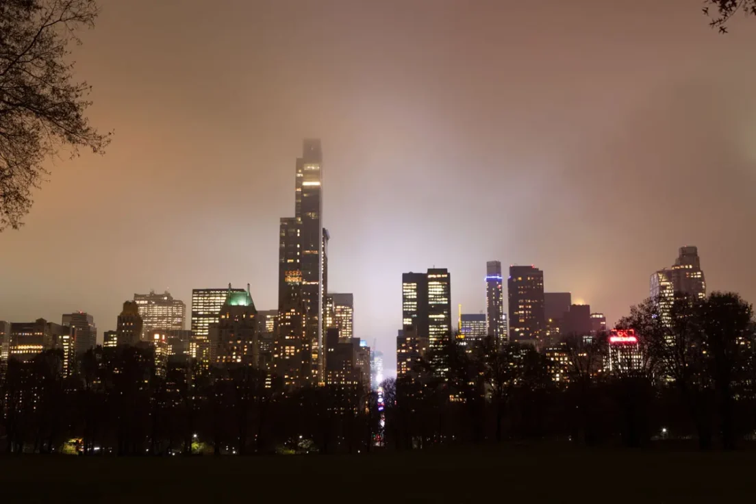 Central Park South in Mist, 2014