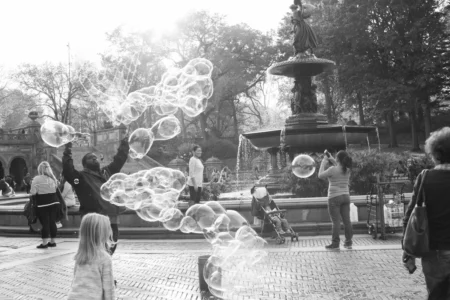 Bubbleman, Bethesda Terrace, Central Park, 2016