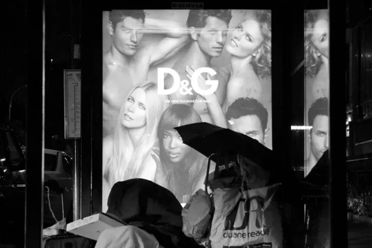 Homeless and D&G Ad, Bus Stop, 2009