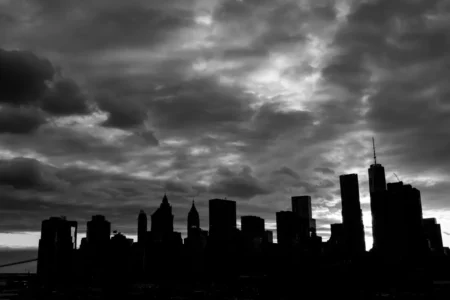 Skyline Silhouette From Manhattan Bridge, 2015