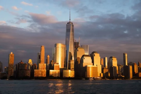 Freedom Tower & Financial District at Sunset, 2016