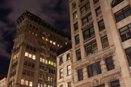Silk Exchange Building at Night, 2015