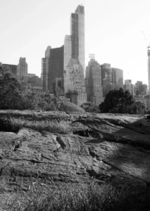 Manhattan Schist and One57, Central Park, 2016