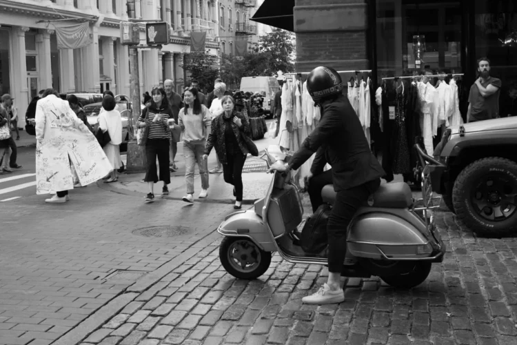 Vespa and Fashion Shoot, SoHo, 2017