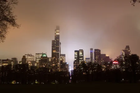 Central Park South in Mist, 2014