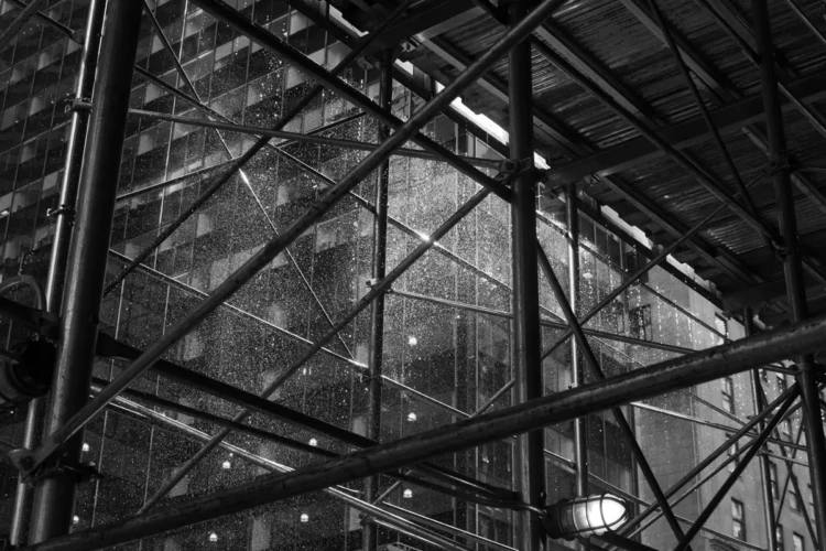 Scaffolding in Rain, 2019