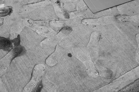 Sneakers Imprint in Concrete, Canal Street, 2019