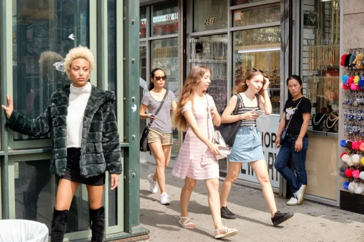 Photoshoot with Green Jacket, Canal Street, 2019