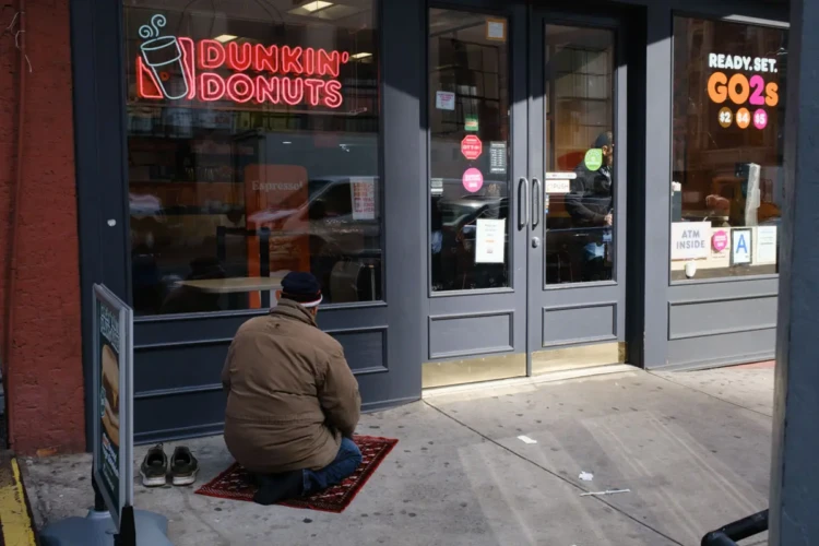 Praying, Dunking Donuts, 2020