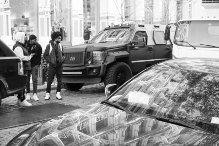 Armored Truck and Teenagers, Greene Street, 2021