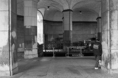Daily News Seller, Manhattan Municipal Building, 2014