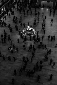 Grand Central Crowd & Clock from Above, 2015