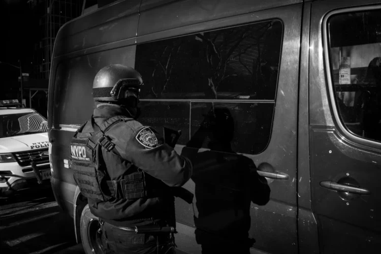 NYPD Reflection, Bryant Park, 2019