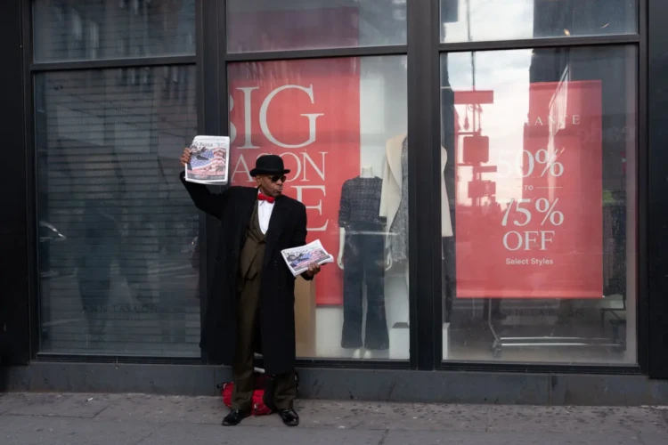 Newspaper Man, Downtown Brooklyn 2020