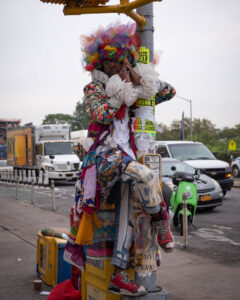 Clown outfit & Lamppost, Sunset Park, 2021