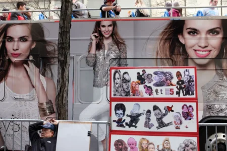 Sketch Artist & Tourists, Midtown, 2014