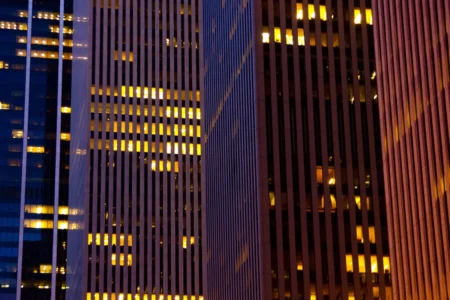 6th Avenue Office Buildings at Dusk, Midtown, 2010