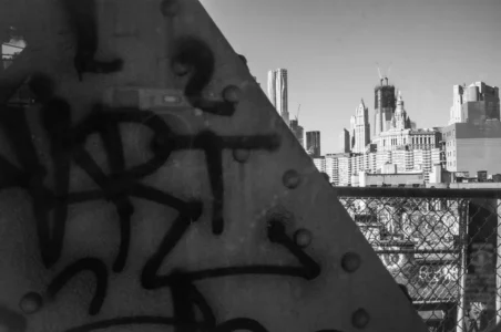 Art, Freedom Tower, Manhattan Municipal, Woolworth Building, & Gehry, Manhattan Bridge, 2012